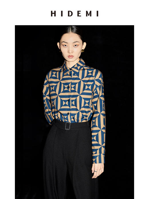 HIDEMI几何设计感印花简约衬衫 商品图5