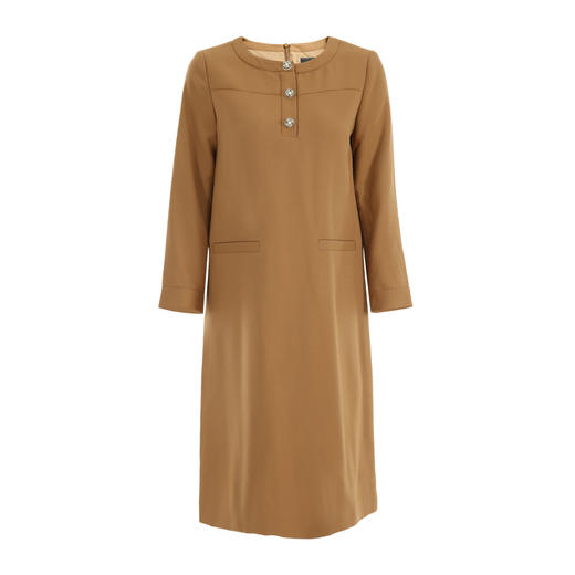 EITIE爱特爱秋季新款时尚气质圆领通勤显瘦直筒简约连衣裙女6007770 商品图4