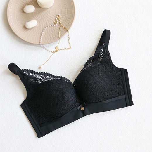 TG-TG02S120桑蚕丝薄款内衣无钢圈 真丝调整型文胸蕾丝性感睡眠胸罩 商品图7