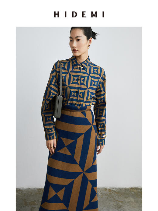 HIDEMI几何设计感印花简约衬衫 商品图8