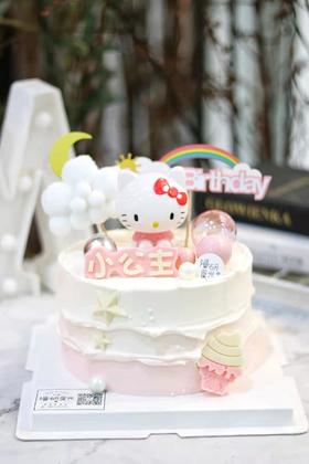 【生日蛋糕】小公主粉色kitty款