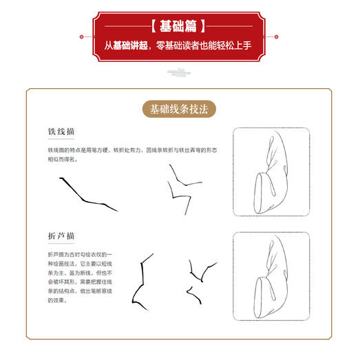 铅笔线描技法 国风人物五官发型服饰动态 商品图2