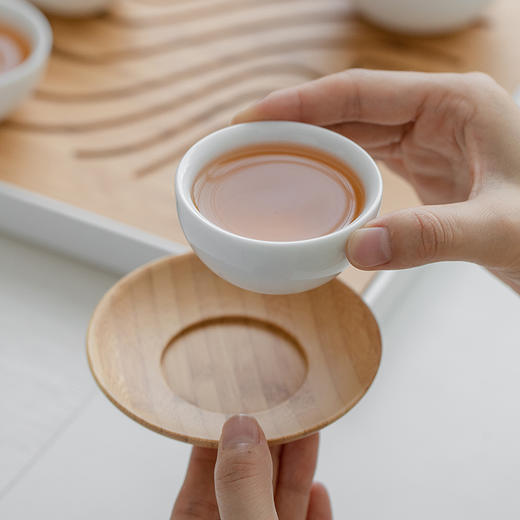 哲品 陶瓷人月圆功夫喝茶茶具 白瓷茶杯茶壶杯碟整套礼品套装 商品图3