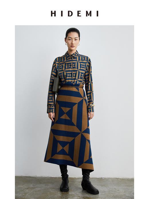 HIDEMI几何设计感印花简约衬衫 商品图6