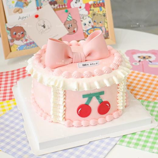 蝴蝶结花边奶油蛋糕 商品图2