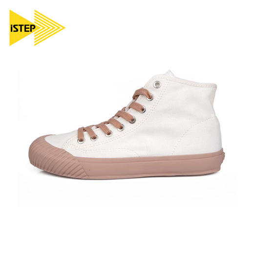 iSTEP日系高带纯色帆布鞋女款 商品图0