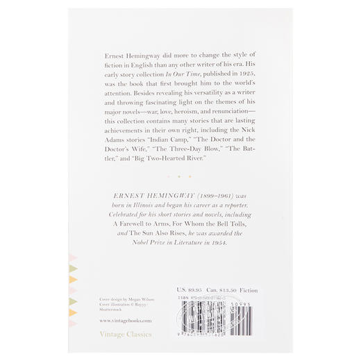 【中商原版】我们的时代 海明威 英文原版 In Our Time Ernest Hemingway 经典文学 小说 Vintage Classics 商品图1