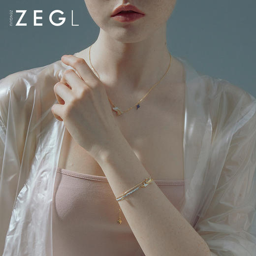 设计师纸飞机925纯银双层手链女ins小众设计手饰品送闺蜜七夕礼物 商品图2