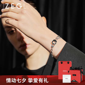 ZEGL设计师淡水珍珠手铐情侣手链一对男女小众设计手饰品七夕礼物