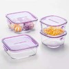 【春上新】10楼 怡万家 宿舍泡面神器耐热玻璃保鲜盒马卡龙4件套薰衣草紫  吊牌价355元/套  活动价199元/套 商品缩略图0