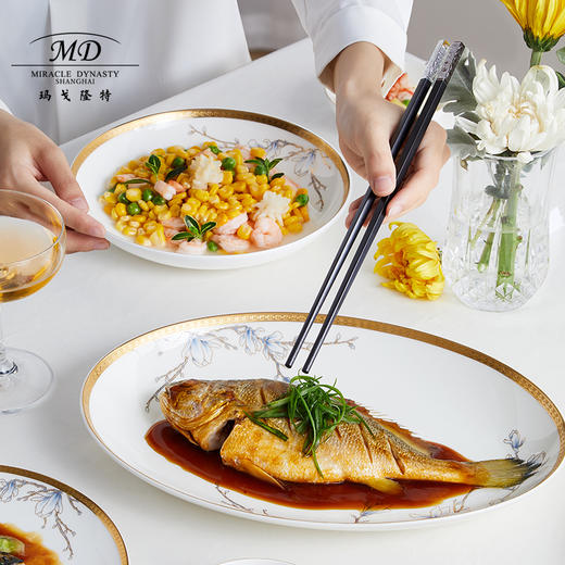 【春上新】10楼玛戈隆特进博盛宴珐琅彩36头餐具吊牌价5999元活动价5099元 商品图3