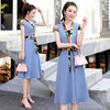 印花潮流，时尚短袖韩版收腰连衣裙（配腰带配抹胸）HR-YIXG6005 商品缩略图3