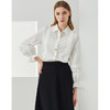 故障 EITIE爱特爱秋季新款简约通勤时尚灯笼喇叭袖显瘦百搭白衬衫6309005 商品缩略图2