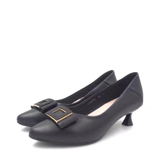 2楼菱光尖头矮跟套脚舒适大码女单鞋 商品图1