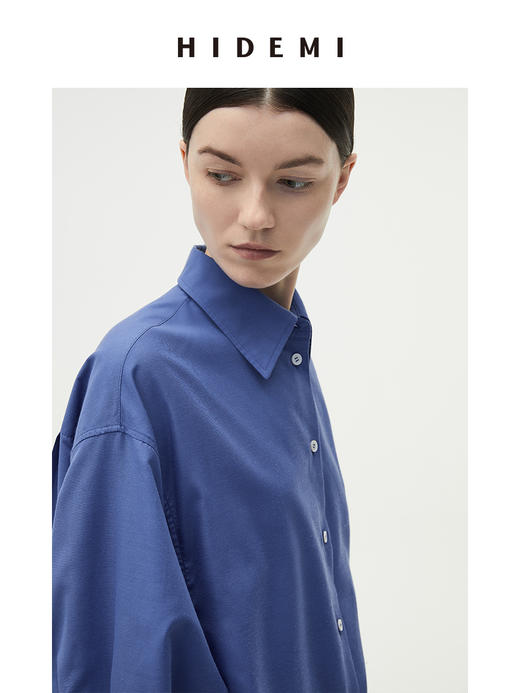 HIDEMI牛仔蓝廓形简约经典款衬衫 商品图11