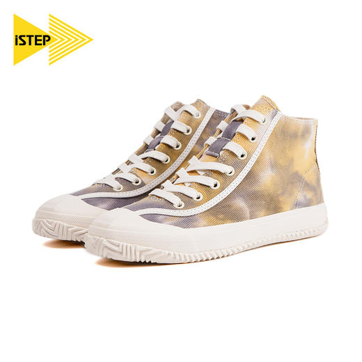 iSTEP女鞋星空帆布鞋女高帮粉色潮流学生2023秋季新款板鞋女ins潮 商品图0