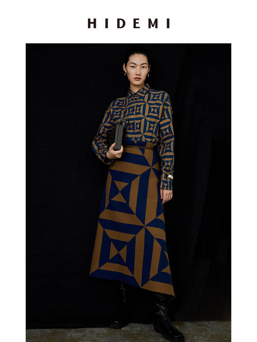 HIDEMI几何设计感印花简约衬衫 商品图11