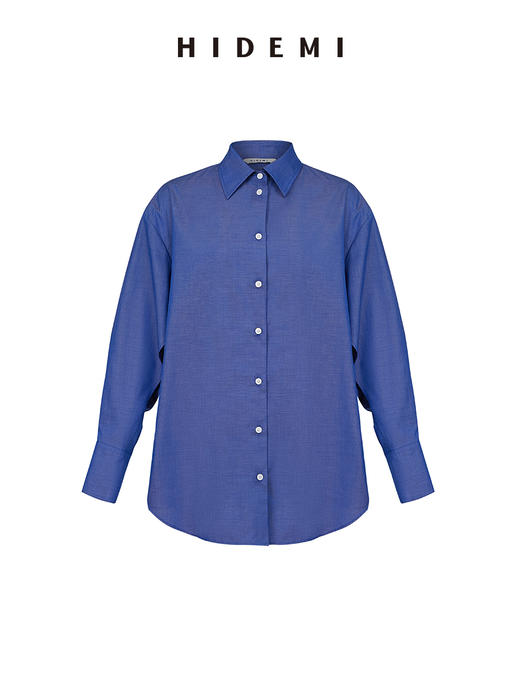 HIDEMI牛仔蓝廓形简约经典款衬衫 商品图13
