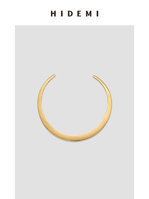 HIDEMI简约设计感项圈 银色/金色 商品图0