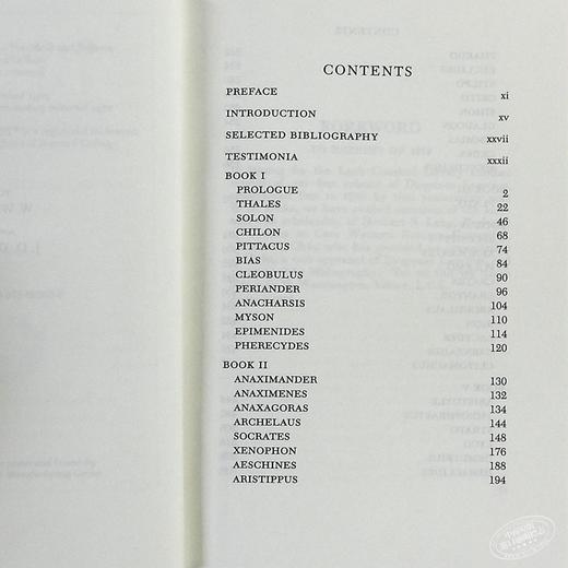 【中商原版】第欧根尼 名哲言行录 卷1-5 共10卷 Lives of Eminent Philosophers Volume I Books 1-5 英文原版 Diogenes Laertiu 商品图4