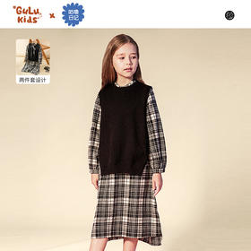 fx-咕噜日记女童格子连衣裙QGQ015