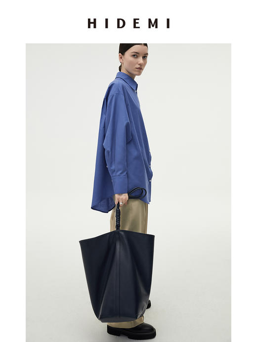 HIDEMI牛仔蓝廓形简约经典款衬衫 商品图10