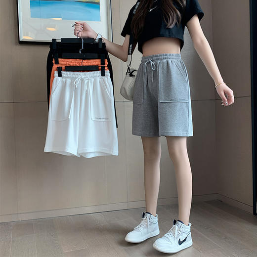 【休闲舒适】高街短裤女夏宽松阔腿五分裤外穿休闲运动裤子 商品图0