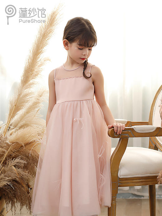 pureshare 女童连衣裙公主裙夏新款蓬蓬纱裙可爱气质生日走秀-浪漫樱花季 商品图1
