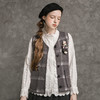 famecoco范可儿格纹马夹女秋宽松休闲法式外套马甲F216CA007 商品缩略图2