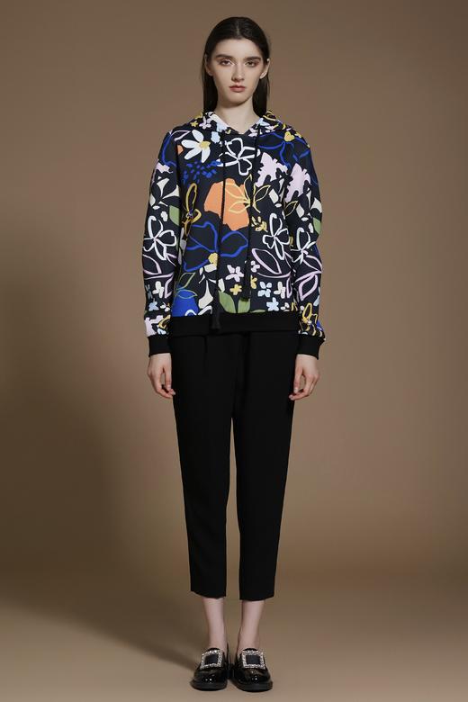 进口三醋酸黑色宽松9分裤 商品图0