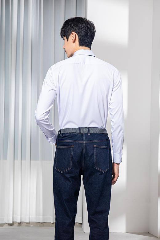 callisto竹纤维混纺纯白意式领衬衫  FQSTL162C 商品图2