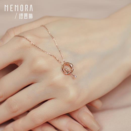 诗普琳珠宝小礼物系列星球流星玫瑰18K金项链星星套链KN286601 商品图7