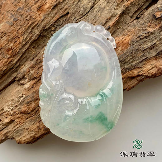 派瑞翡翠 翡翠挂件 冰糯种 淡绿色 商品图1