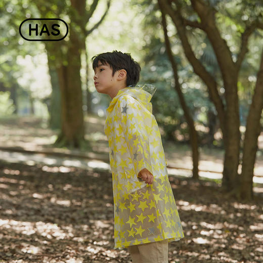 韩国HAS儿童雨衣幼儿园宝宝男女童小孩全身轻薄小学生雨披斗篷式 商品图2