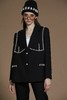 手工定位珍珠黑色西装外套 商品缩略图1