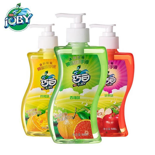 【极速发货】巧白（JOBY）果味洗手液300g*3瓶水果清香温和滋润 商品图0