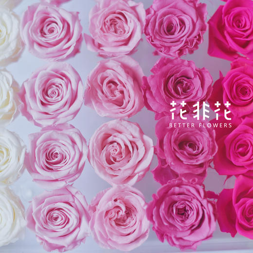 《专属情歌》- 高级亚克力方形礼盒渐变色永生花 商品图4