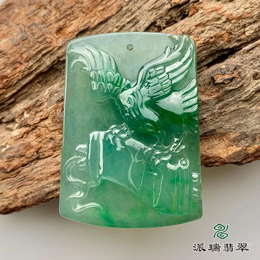 派瑞翡翠 翡翠挂件 冰糯种 绿色 商品图0