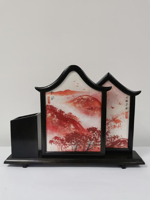 双面立体朱砂画笔筒 商品图1