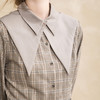 famecoco范可儿格子连衣裙女秋装长袖衬衫裙中长款F216FA019 商品缩略图1