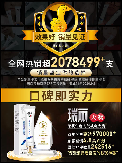 【买2送1】修正牌凝肌透白淡斑霜 30g/支 商品图7