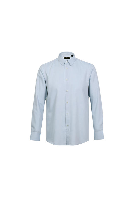 callisto羊毛混纺浅蓝色意式领衬衫  FQSTL069C 商品图0