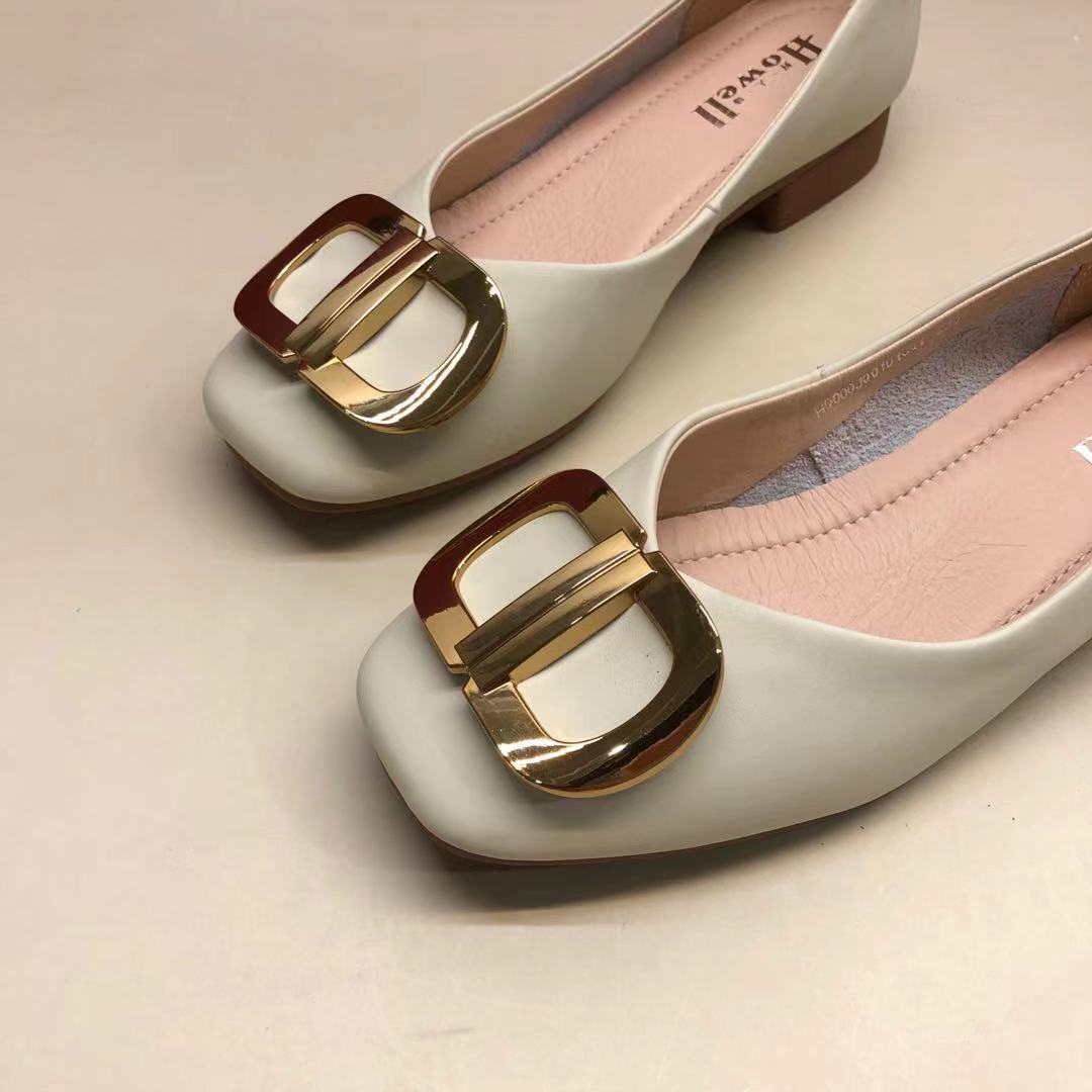 好人缘2021秋季新款浅口单鞋法式仙女风平底软皮软底低跟女鞋hq00qjq