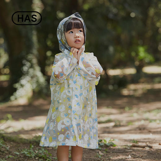 韩国HAS儿童雨衣幼儿园宝宝男女童小孩全身轻薄小学生雨披斗篷式 商品图3