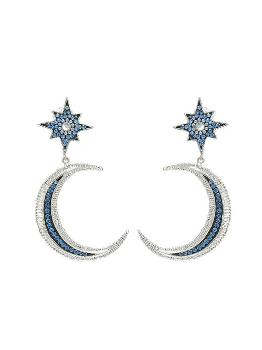 北京仓｜SORU-Blue Crystal Orion-水晶 月亮 耳环［英国设计师］ 商品图3