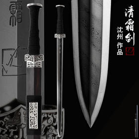 清霜剑 汉剑 沈州作品 龙泉沈广隆花纹钢剑 手工传统宝剑 未开刃 工艺品