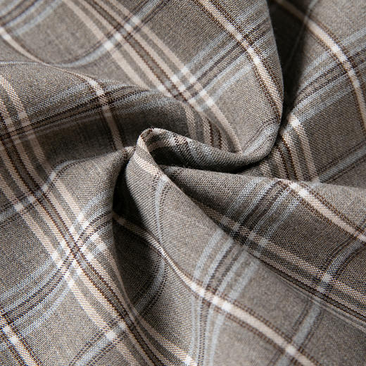 famecoco范可儿格子连衣裙女秋装长袖衬衫裙中长款F216FA019 商品图4