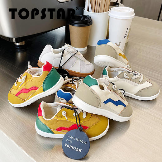 TOPSTAR新款秋冬儿童运动鞋男女儿童低帮软底可调松紧一脚蹬1110 商品图2