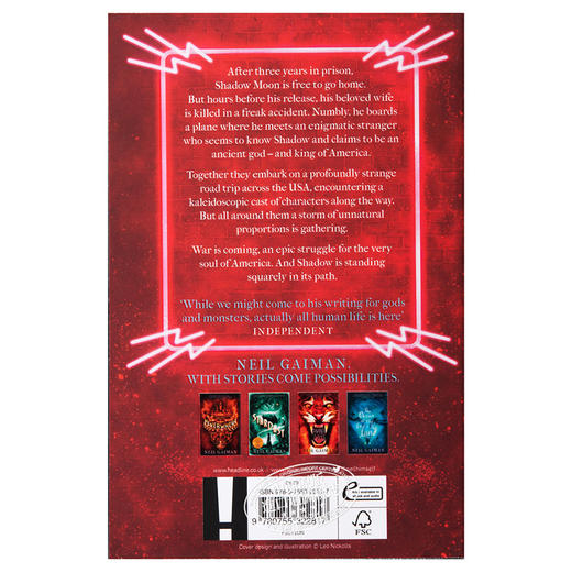 【中商原版】尼尔盖曼 美国众神 American Gods 英文原版 Neil Gaiman 豆瓣高分 商品图1