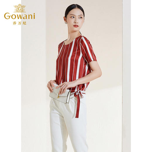 乔万尼休闲职场条纹显白真丝衬衫EI2C786 商品图2